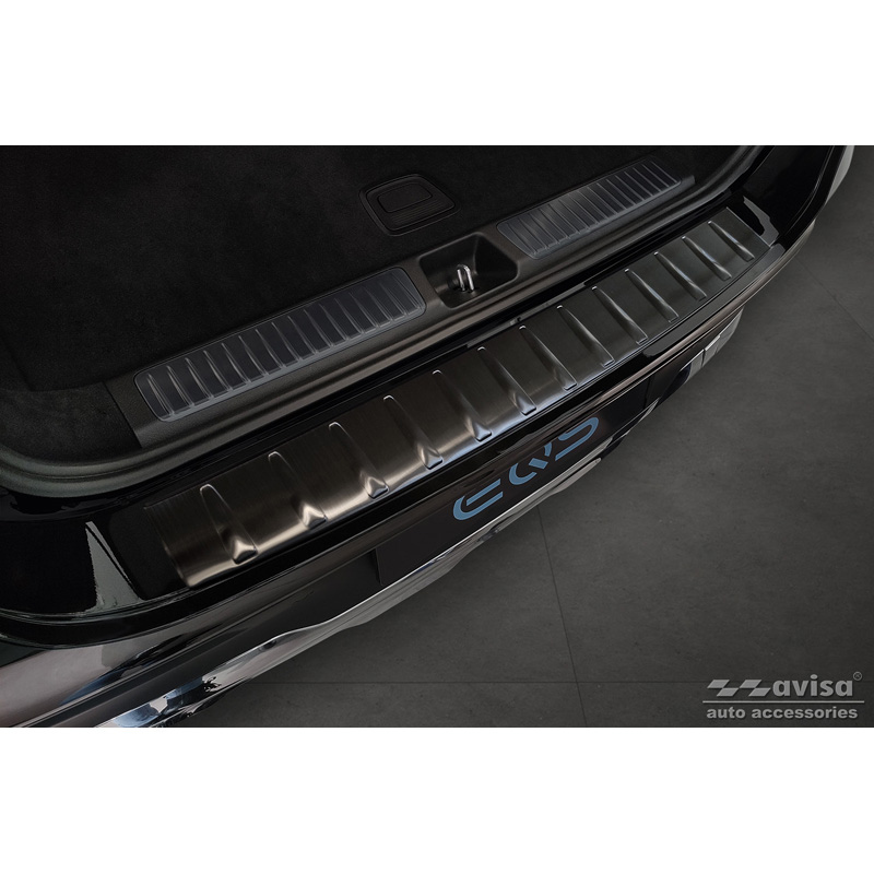 Mercedes-Benz Zwart RVS Bumper beschermer passend voor Mercedes EQS SUV (X296) 2022- 'Ribs'