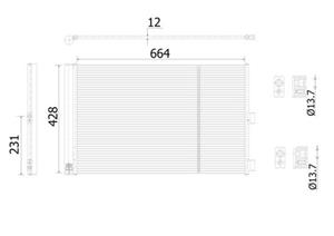 Mercedes-Benz Condensor, airconditioning