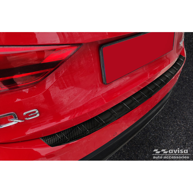 Audi Echt 3D Carbon Bumper beschermer passend voor  Q3 Sportback 2019- 'Ribs'