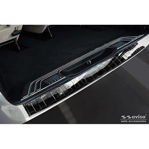 Mercedes-Benz Zwart-Chroom RVS Bumper beschermer passend voor Mercedes Vito / V-Klasse 2014- 'Ribs' 'XL'