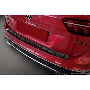 Volkswagen Zwart RVS Bumper beschermer passend voor  Tiguan II 2016-2020 & Facelift 2020- 'STRONG