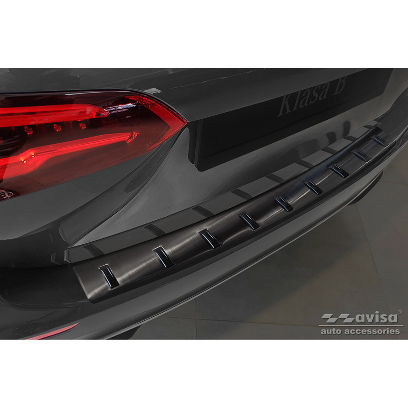 Mercedes-Benz Zwart RVS Bumper beschermer passend voor Mercedes B-Klasse (W247) 2019- (incl. AMG) 'STRONG EDIT