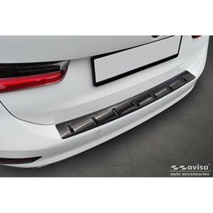 Bmw Zwart RVS Achterbumperprotector passend voor  3 Serie (G21) Touring 2019-2022 'STRONG EDITION'