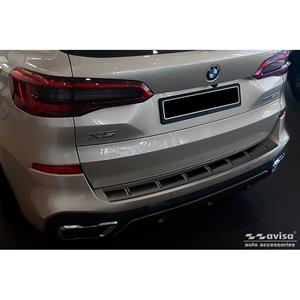 Bmw Zwart RVS Achterbumperprotector passend voor  X5 (G05) M-Sport 2018- 'STRONG EDITION'