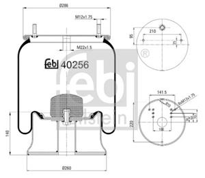 febibilstein Federbalg, Luftfederung Febi Bilstein 40256