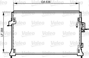 Kondensator, Klimaanlage Valeo 818025