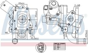 NISSENS AGR-Ventil HYUNDAI,KIA 98514 284102A850 Abgasrückführungsventil,Abgasrückführung,Ventil für Abgasrückführung,AGR