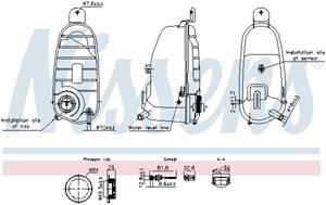 NISSENS Ausgleichsbehälter JAGUAR 996220 8W838A080AB,C2P2131,C2P25607 Kühlwasserbehälter,Kühlflüssigkeitsbehälter,Ausgleichsbehälter, Kühlmittel