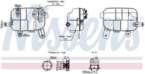 NISSENS Ausgleichsbehälter OPEL,CHEVROLET 996378 1304029,1304041,95201979 Kühlwasserbehälter,Kühlflüssigkeitsbehälter,Ausgleichsbehälter, Kühlmittel