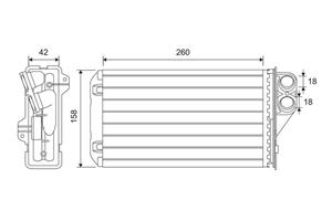 Nissan Kachelradiateur, interieurverwarming