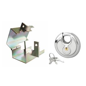 ProPlus Aanhangwagen/aanhanger dissel slot met 70mm discusslot - verzinkt staal -