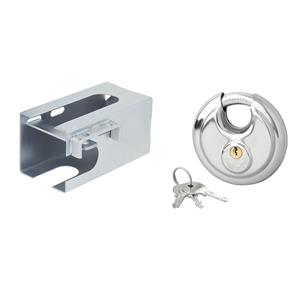 ProPlus Aanhangwagen/aanhanger dissel slot met 70mm discusslot - verzinkt staal -