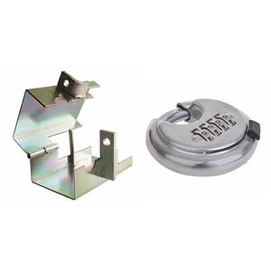 Aanhangwagen/aanhanger dissel slot met 70mm discus cijferslot - verzinkt staal -