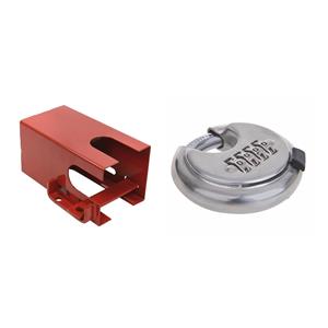ProPlus Aanhangwagen/aanhanger dissel slot met 70mm discus cijferslot - verzinkt staal -