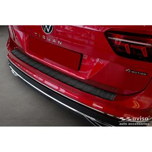 Volkswagen Matzwart RVS Achterbumperprotector voor  Tiguan II / Allspace incl. Facelift & R-L