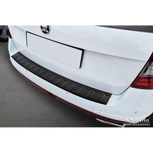 Skoda Matzwart RVS Achterbumperprotector passend voor  Octavia Combi RS (5E5) 2013-2017 & FL 2017-202