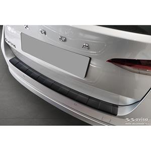 Skoda Matzwart RVS Achterbumperprotector voor  Octavia Combi (NX5) incl. RS 2020- 'Ribs'