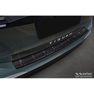 Volkswagen Zwart RVS Achterbumperprotector passend voor  Tiguan (CT1) 2024- 'Ribs'