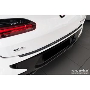 Bmw Zwart RVS Achterbumperprotector passend voor  X4 G02 FL 2021- met M-Pakket 'Ribs'