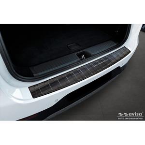 Mercedes-Benz Zwart RVS Achterbumperprotector passend voor Mercedes EQE SUV (X294) 2022- 'Ribs'