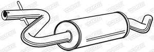 WALKER Mittelschalldämpfer VW 23134 1K0253209BE MSD