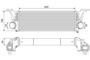 VALEO Ladeluftkühler IVECO 818315 5801526777,5802036825,5801255907 Intercooler