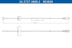 ATE Handbremsseil RENAULT 24.3727-3609.2 364510439R,365300144R,365306567R Bremsseil,Seilzug Feststellbremse 365307743R