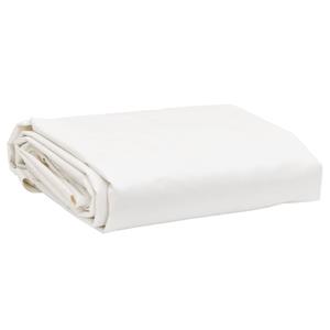 VidaXL Dekzeil 650 g/m² Ø 2 m wit