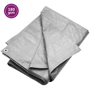 VidaXL Dekzeil 180 g/m&sup2; 8x12 m HDPE grijs