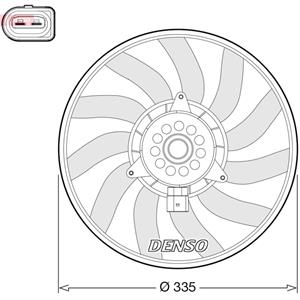 Denso Koelventilatorwiel, motorkoeling  DER02008