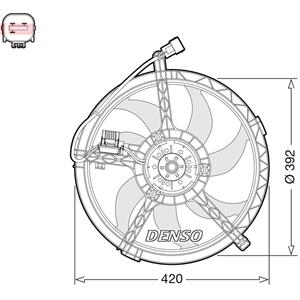 Denso Koelventilatorwiel, motorkoeling  DER05009