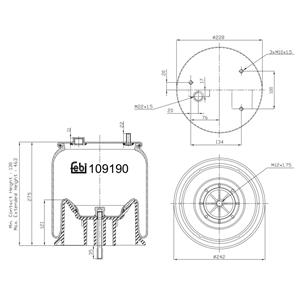 febibilstein FEBI BILSTEIN Federbalg, Luftfederung DAF 109190 1931612