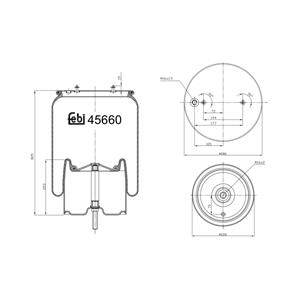 febibilstein FEBI BILSTEIN Federbalg, Luftfederung SCANIA 45660 1440294,1543691,1439284