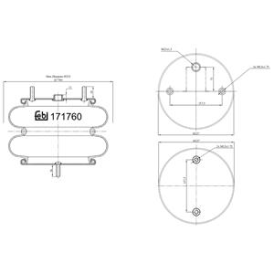 febibilstein FEBI BILSTEIN Federbalg, Luftfederung DAF 171760 1892484