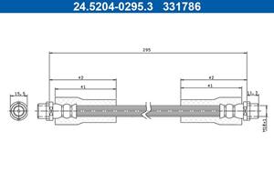 ATE Bremsschläuche VW,AUDI,SKODA 24.5204-0295.3 8D0611707,3U0611707,8D0611707B Bremsschlauch 8D0611707D