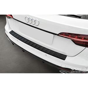 Audi Matzwart RVS Achterbumperprotector passend voor  A4 Avant S-Line 2015-2019 & Facelift 2019-