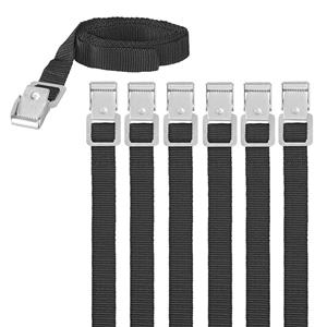 ProPlus caravan/camper fietsen spanbanden/sjorbanden/bindriemen - 6x stuks - 100 cm -