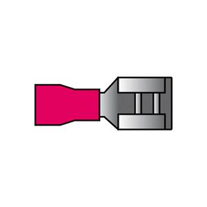Carpoint Vlakstekerhuls 541 Rood 6,3x0,8mm - 10 Stuks