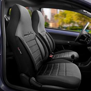 Citroen Universele Velours/Stoffen CityBug Stoelhoezenset Comfortline Zwart/Grijs - 9-delig