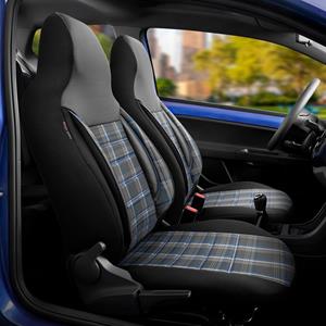 Citroen Universele Stoffen 'CityBug' Stoelhoezenset 'Sports' Zwart/Grijs/Blauw - 9-delig