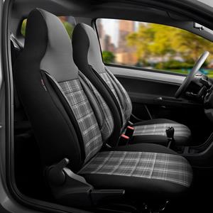 Citroen Universele Stoffen 'CityBug' Stoelhoezenset 'Sports' Zwart/Grijs/Wit - 9-delig