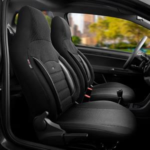 Citroen Universele Stoffen CityBug Stoelhoezenset Sport Plus Zwart - 9-delig - geschikt voor Side-Airbag