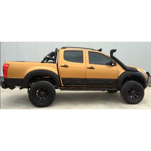 Isuzu Oneway Set spatbordverbreders (Fender Flares) passend voor  D-Max II 2012-2019 - Matzwart