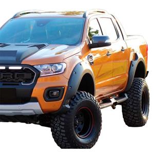 Ford Oneway Set spatbordverbreders (Fender Flares) passend voor  Ranger T8 2019-2022 - Matzwart