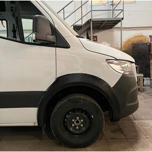 Mercedes-Benz Oneway Set spatbordverbreders (Fender Flares) passend voor Mercedes Sprinter W907 2018- - Matzwart