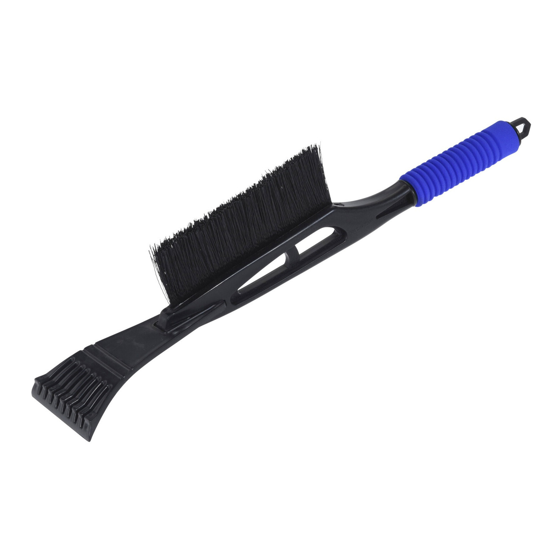 Merkloos IJskrabber met borstel - extra lang - zwart/blauw - 53 cm - kunststof - raamkrabber -