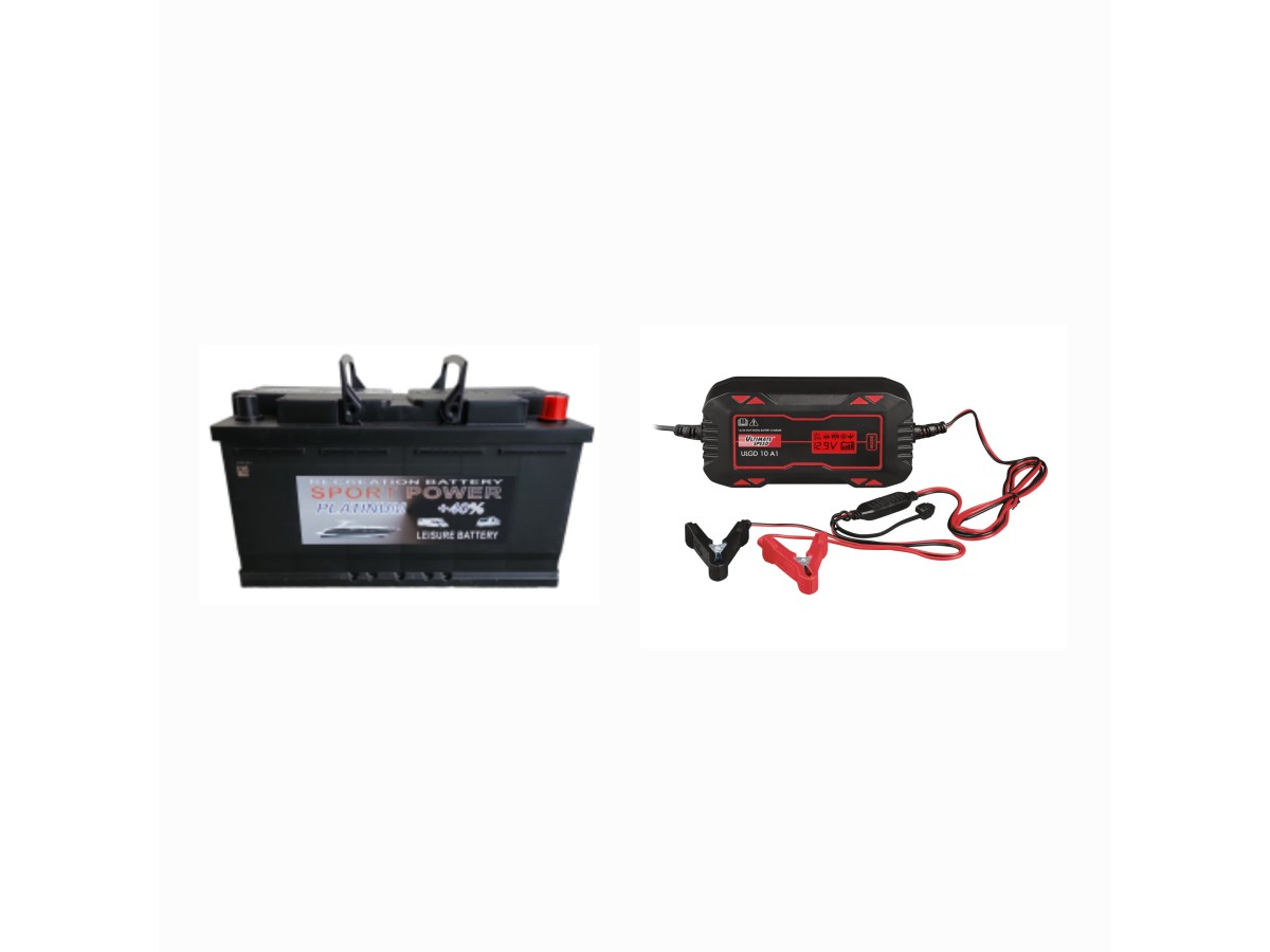 Platinum Combi  100ah semitraktie accu + 10ah Lader