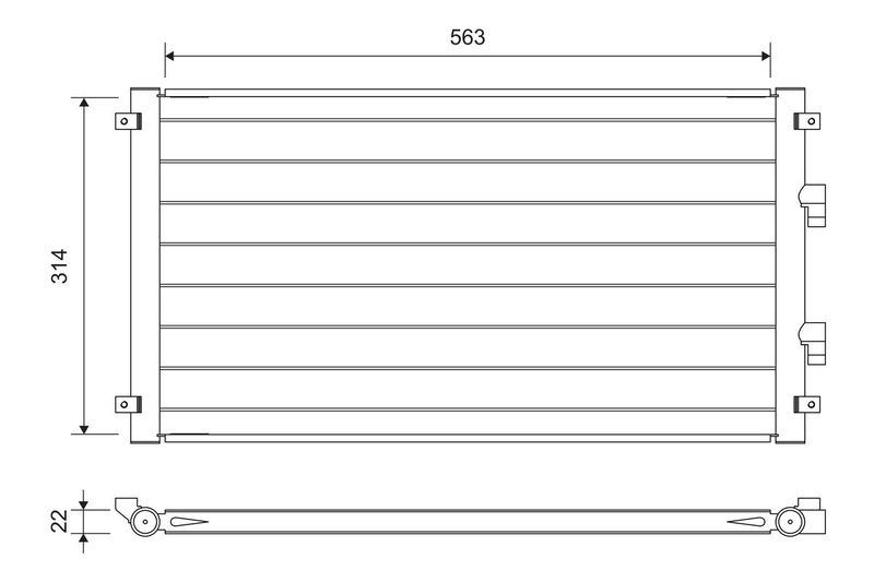 Nissan Condensor, airconditioning