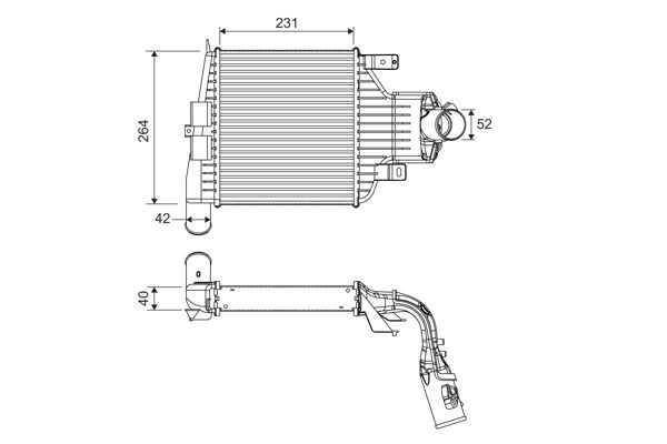 Opel Intercooler, inlaatluchtkoeler