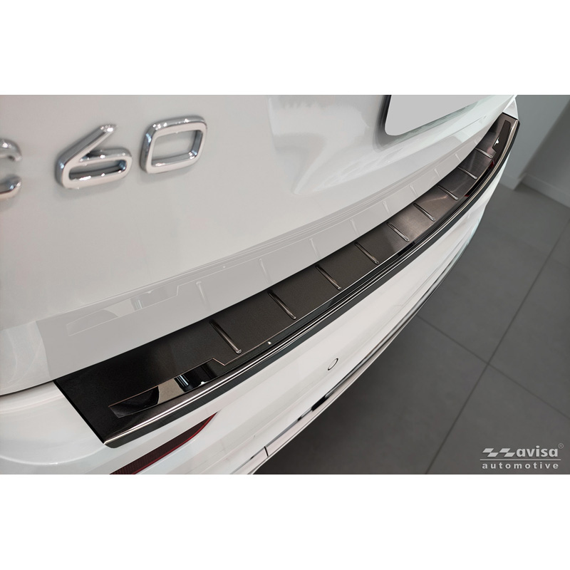 Mercedes-Benz Avisa Zwart RVS Achterbumperprotector passend voor Volvo XC60 II 2017-2021 & Facelift 2021-